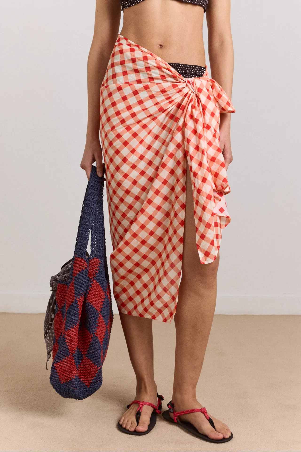 sarong - window pane check sold by Damson Madder product image thumbnail 4