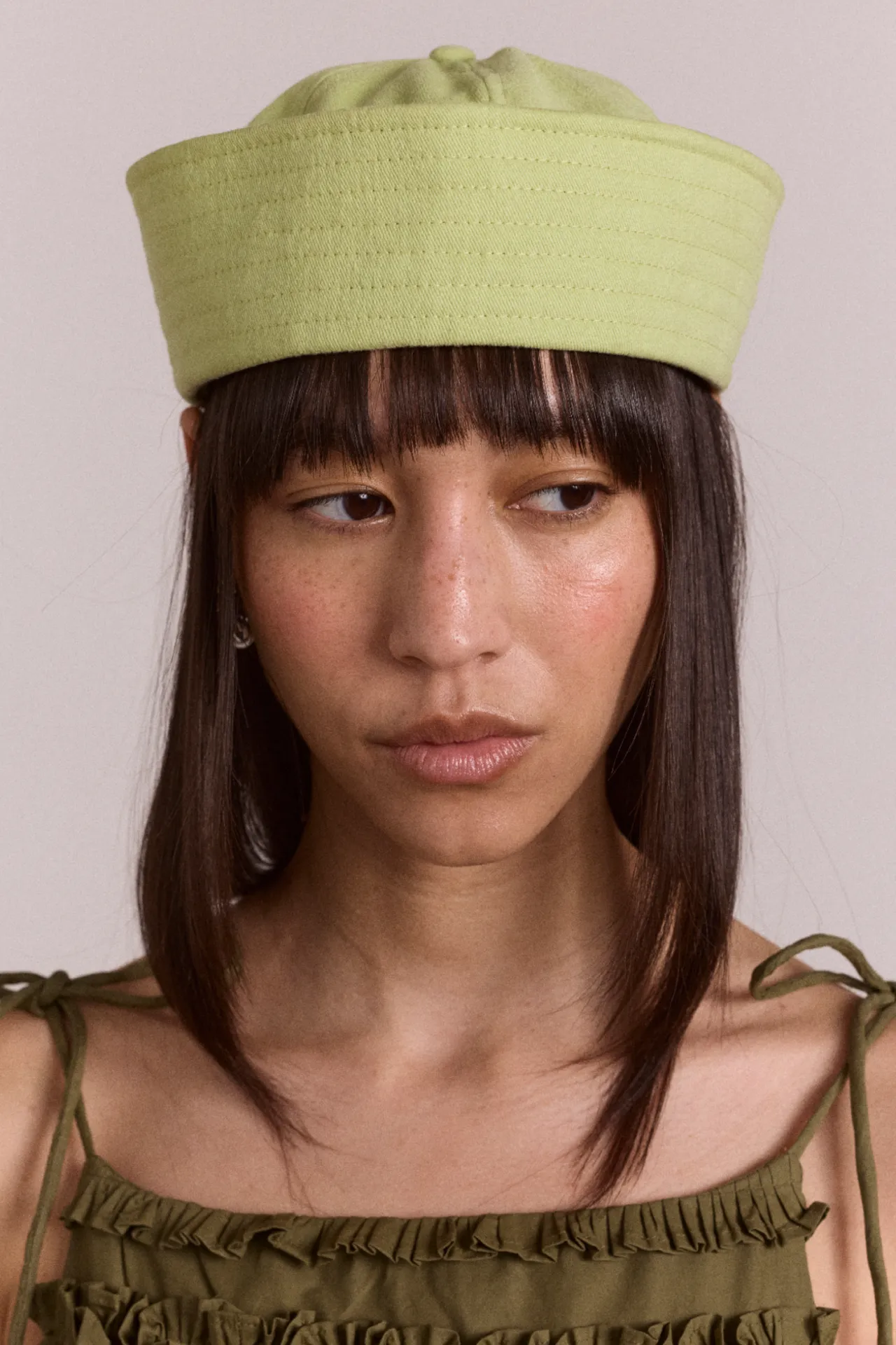 cotton sailor hat - apple sold by Damson Madder