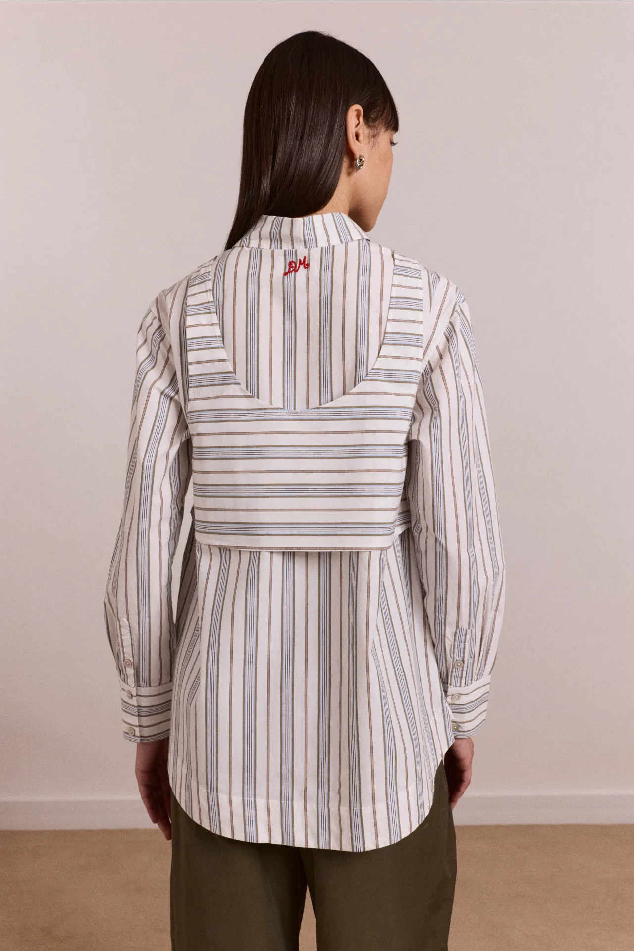 valeria double layer shirt - caraway stripe sold by Damson Madder product image thumbnail 4