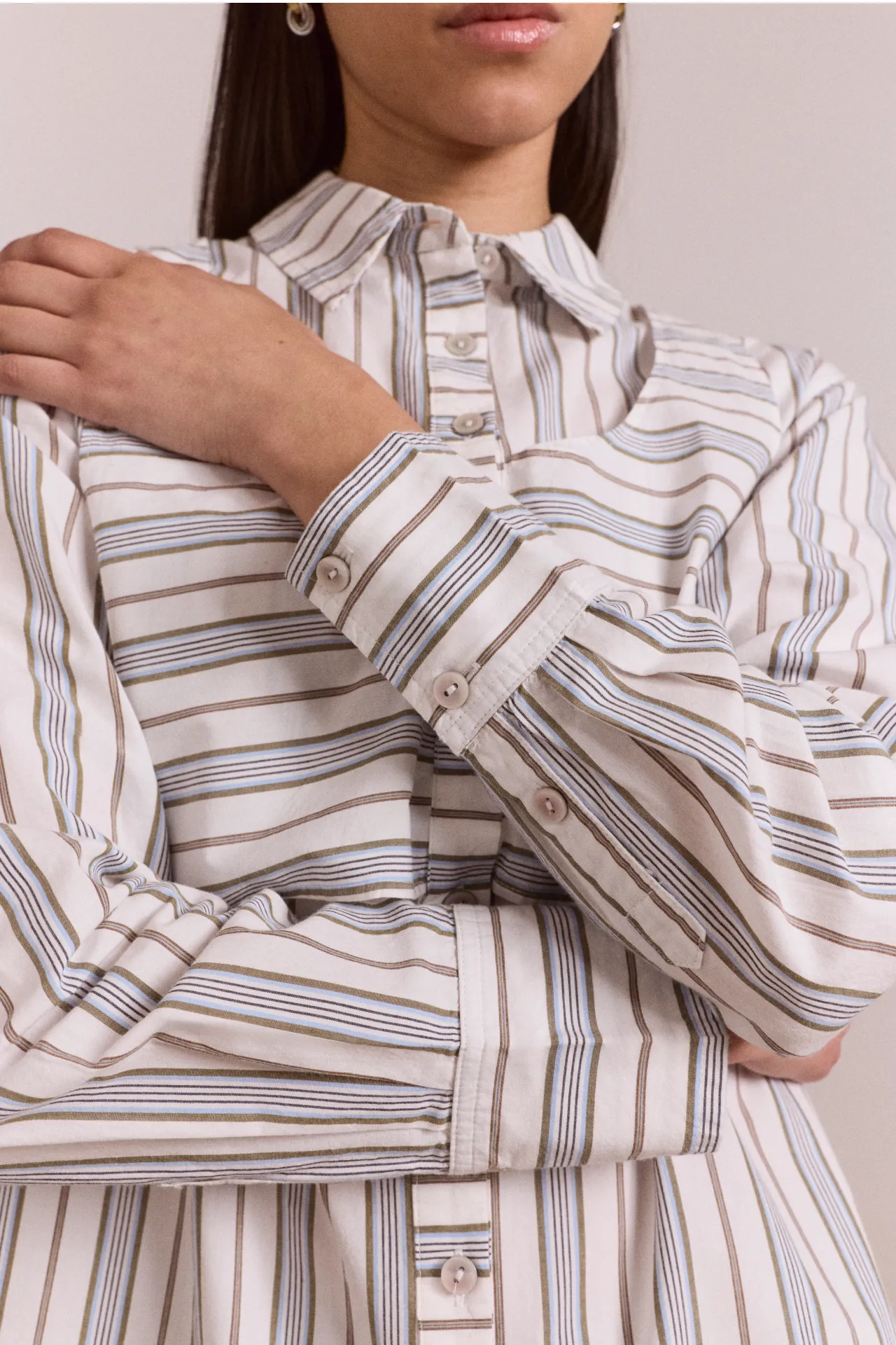 valeria double layer shirt - caraway stripe sold by Damson Madder product image thumbnail 5