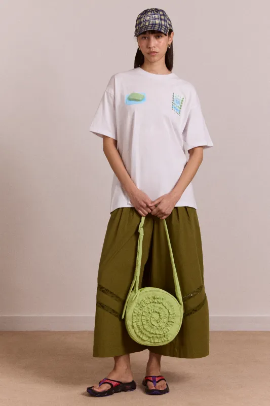 savon graphic tee - white made by Damson Madder