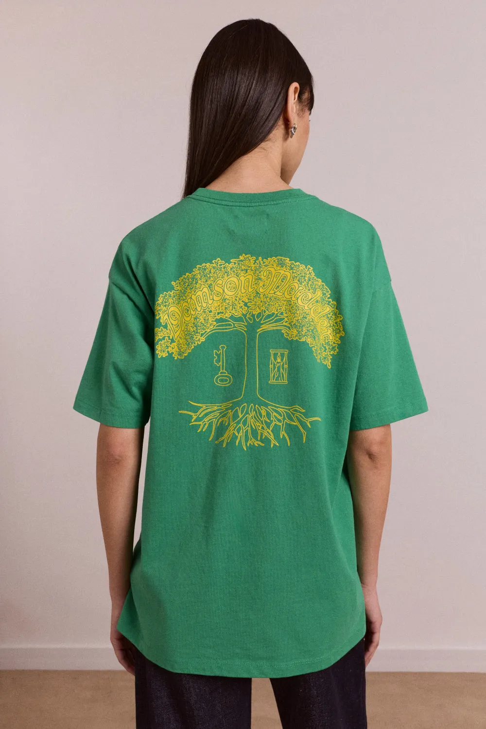 daily rituals graphic tee - green sold by Damson Madder product image thumbnail 5