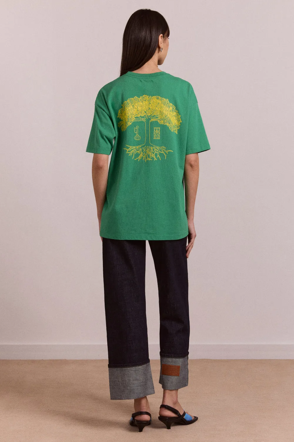 daily rituals graphic tee - green sold by Damson Madder product image thumbnail 3