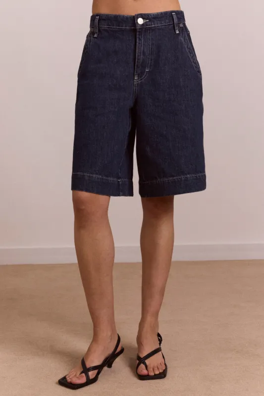 annie denim shorts - indigo sold by Damson Madder