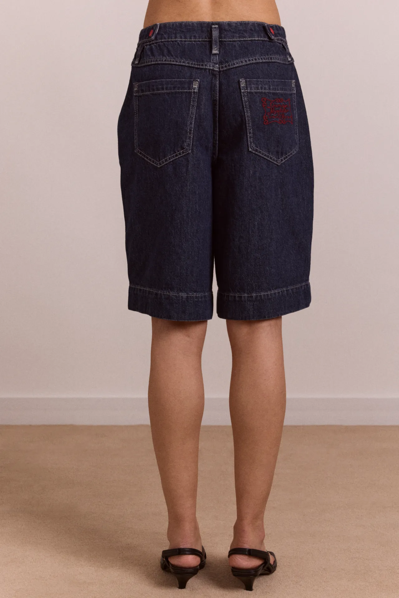 annie denim shorts - indigo sold by Damson Madder product image thumbnail 5