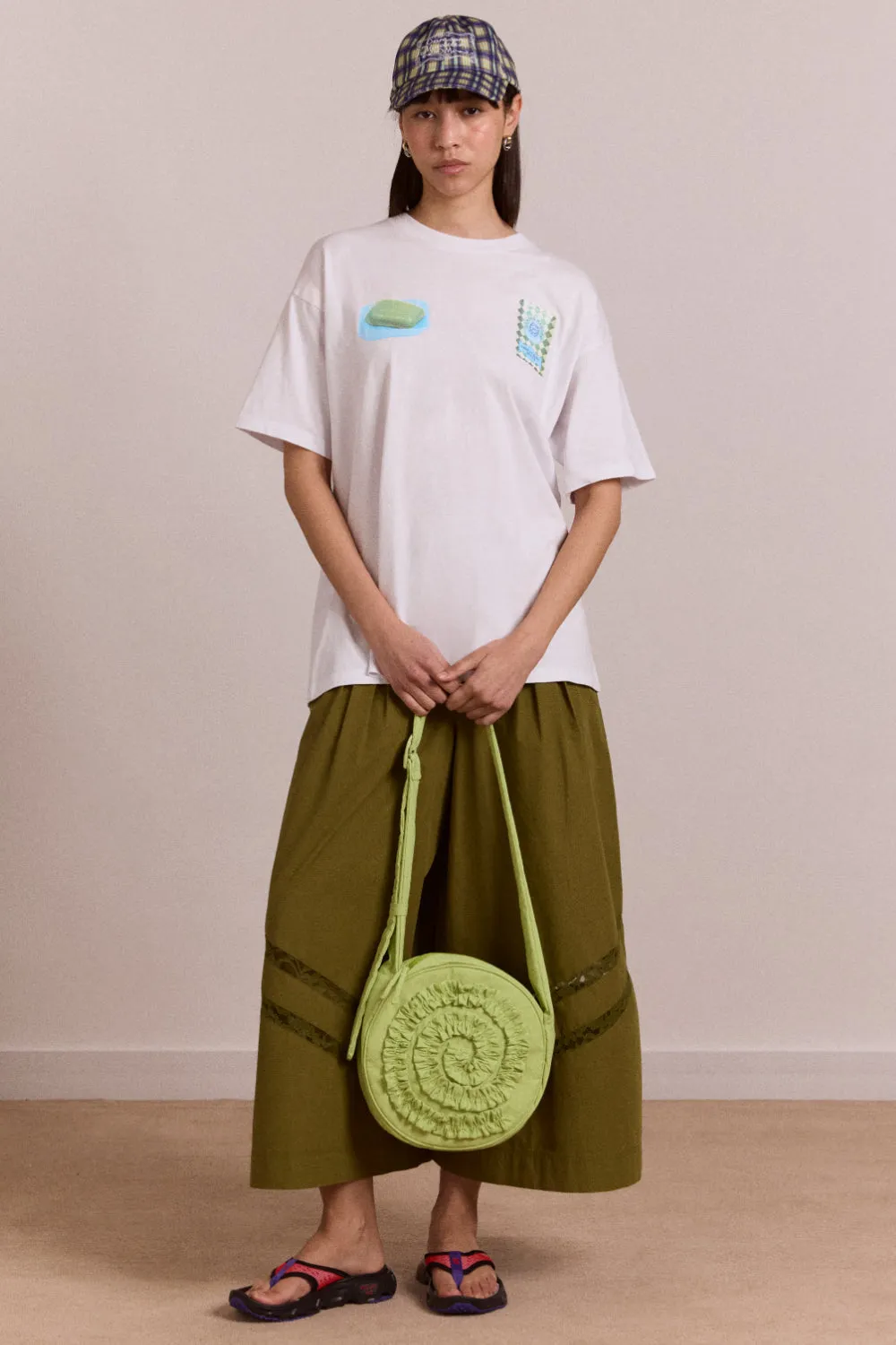 rae circle swirl bag - celery sold by Damson Madder product image thumbnail 2