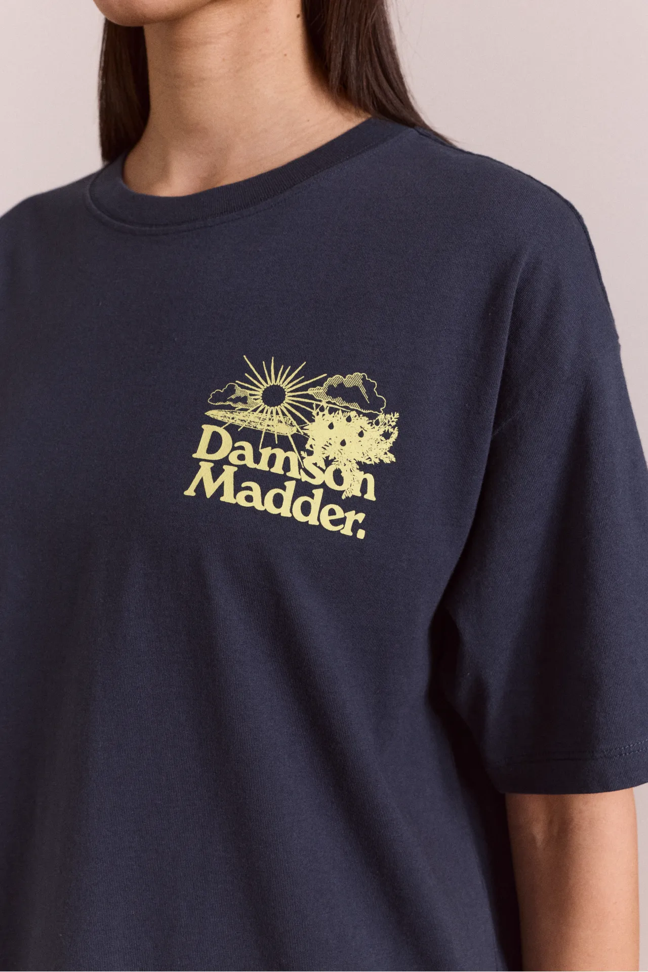 miraculous garden - navy t-shirt sold by Damson Madder product image thumbnail 5