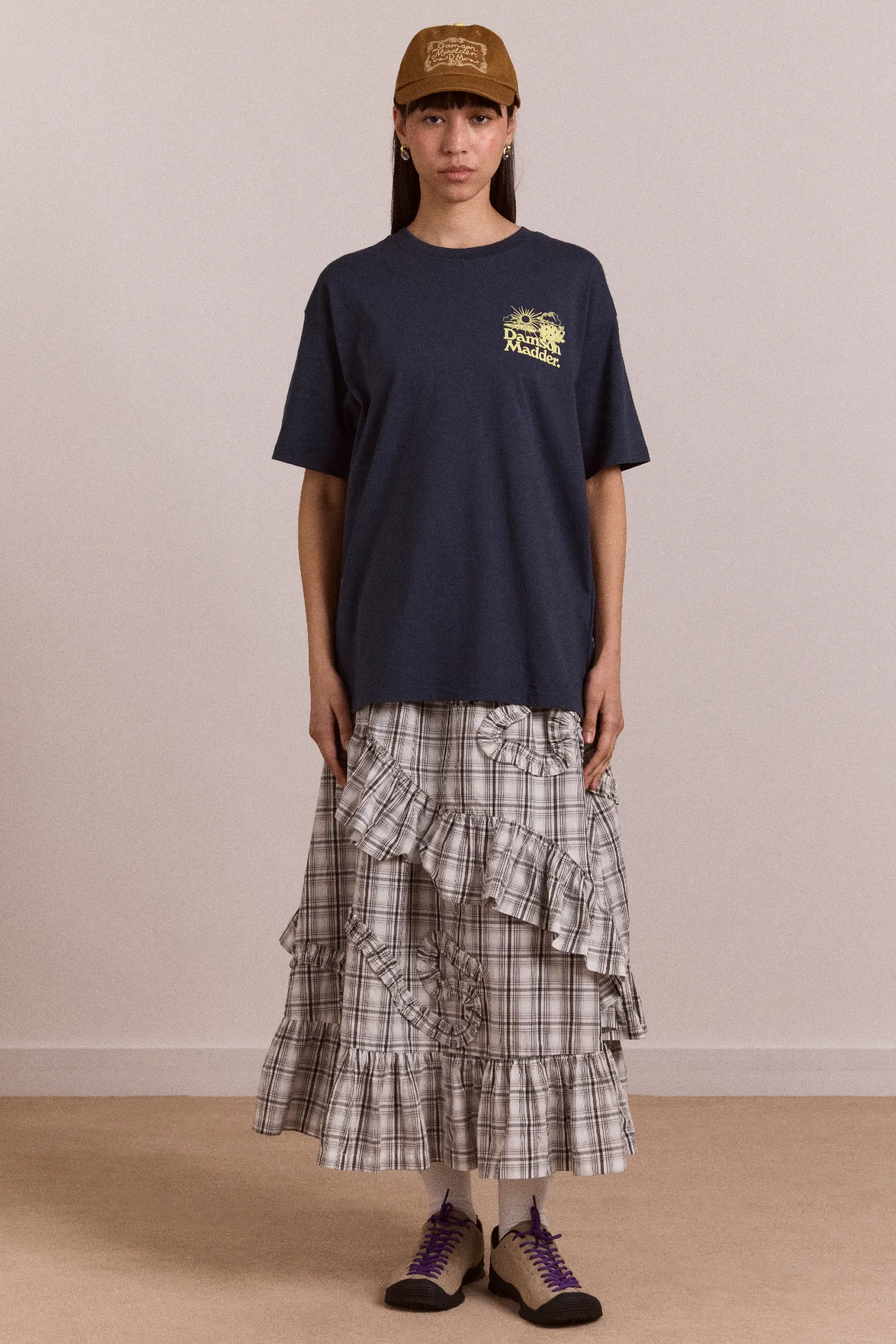miraculous garden - navy t-shirt sold by Damson Madder product image thumbnail 2