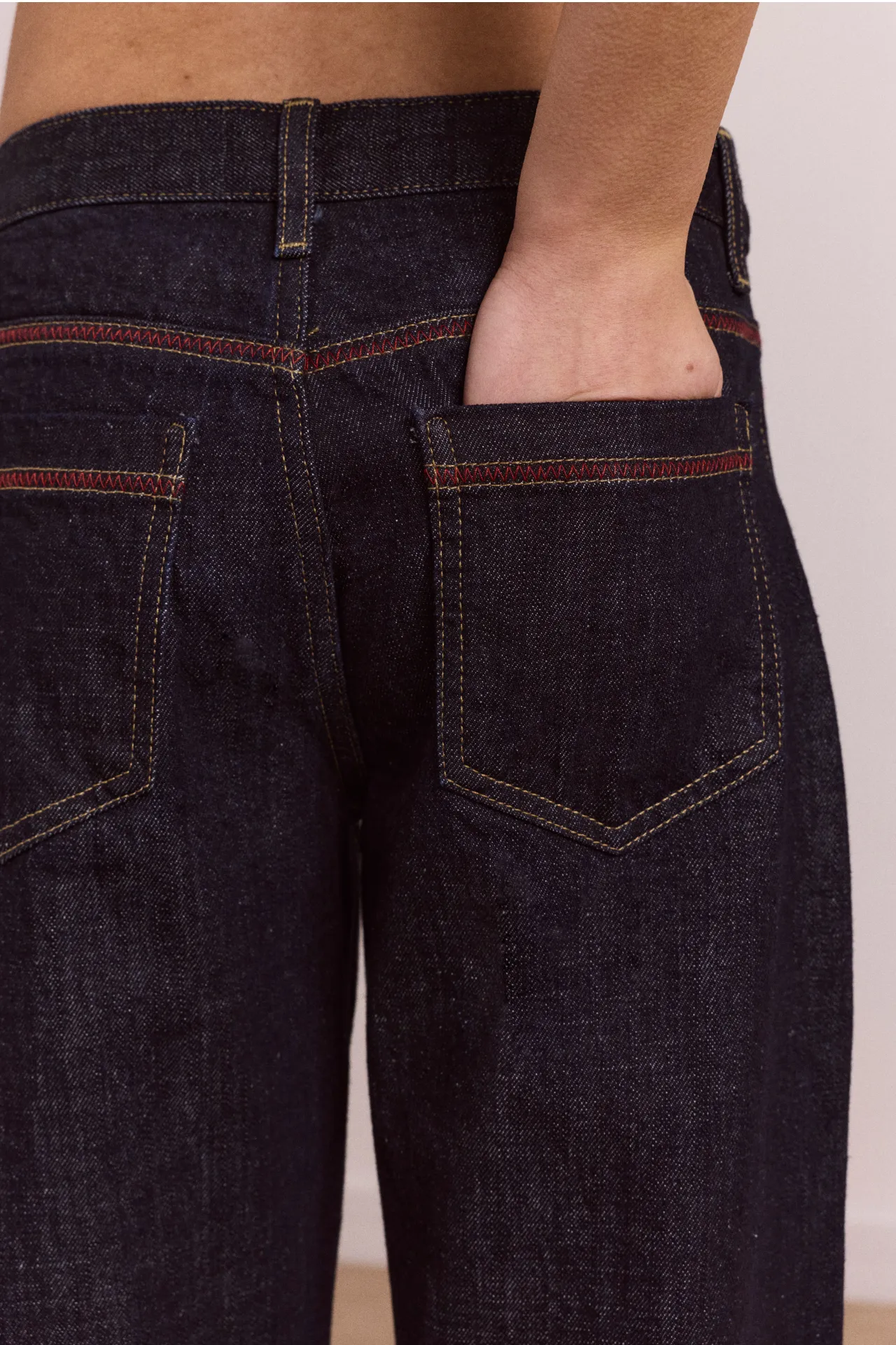 straight leg montana turn up jean -indigo selvedge sold by Damson Madder product image thumbnail 5