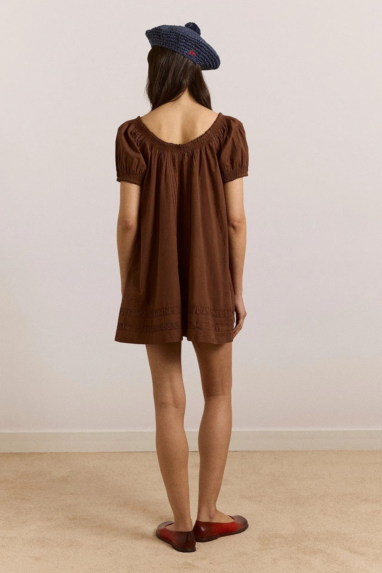 jayne mini dress - choc sold by Damson Madder product image thumbnail 5