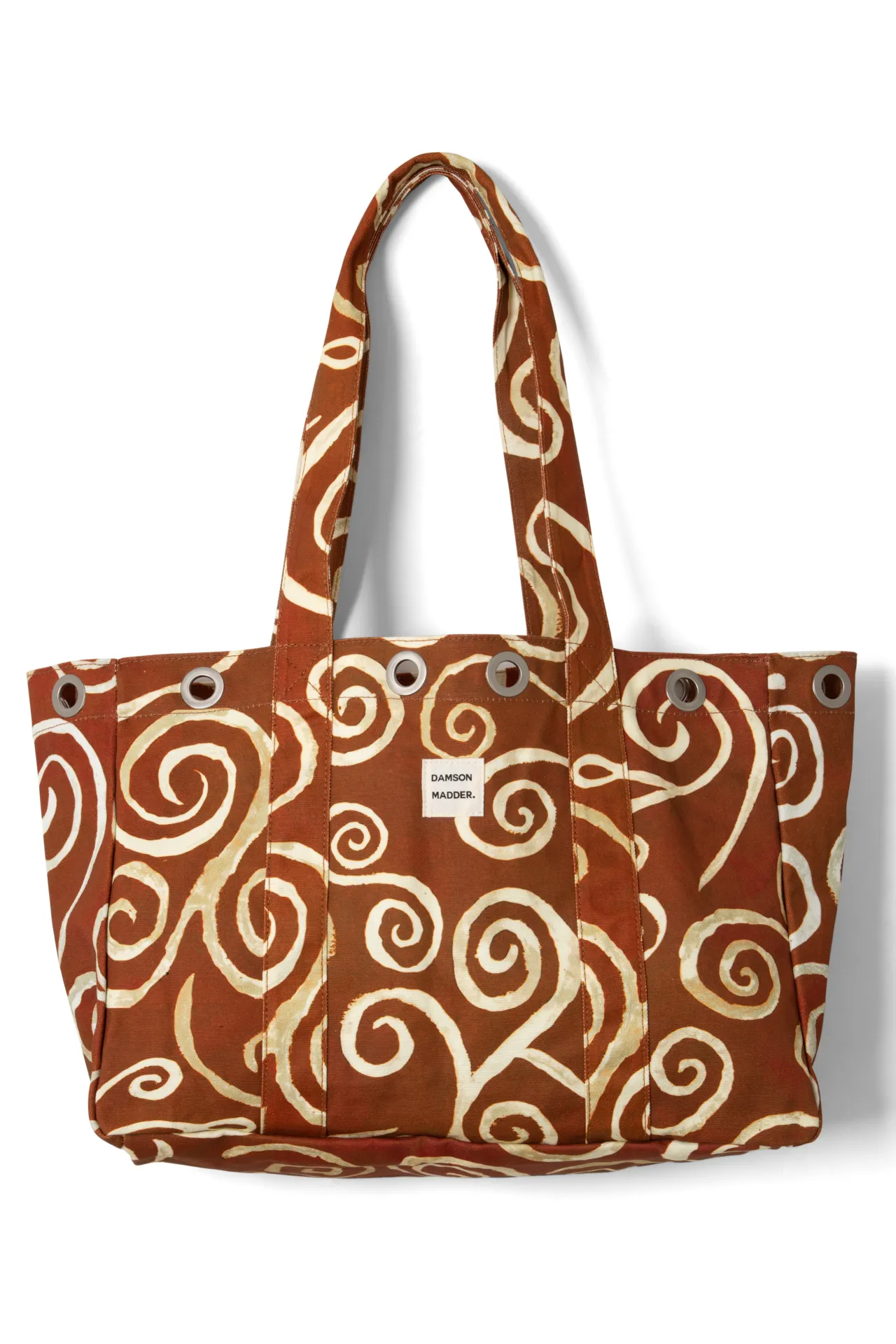 Large Canvas Eyelet Tote Bag - Swirl Print sold by Damson Madder product image thumbnail 4