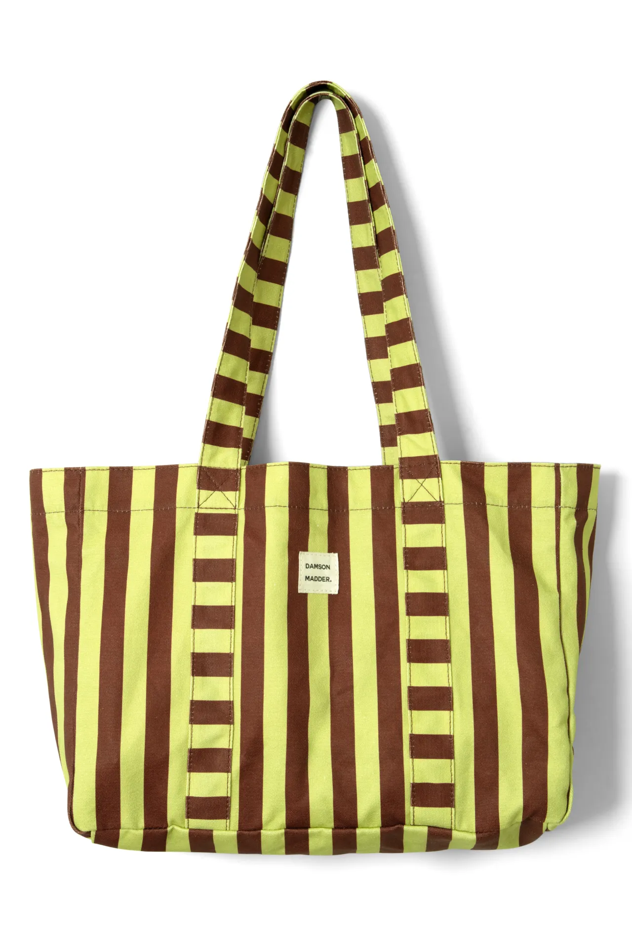 Large Canvas Tote Bag - Green Stripe sold by Damson Madder product image thumbnail 5