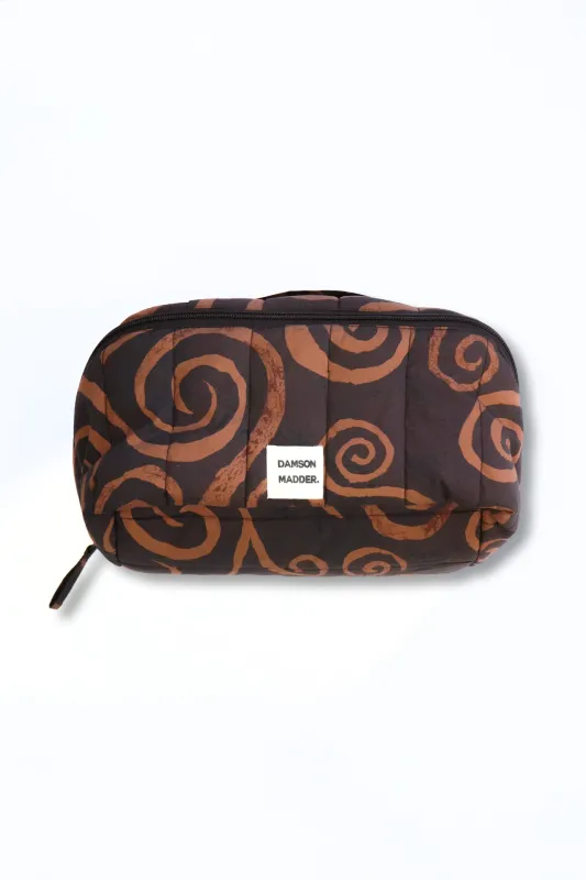 large wash bag - swirl print made by Damson Madder