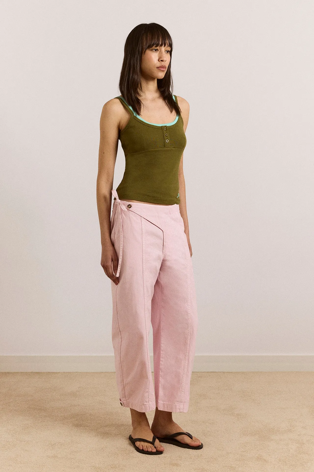 Britt Layered Cami - Green sold by Damson Madder product image thumbnail 2