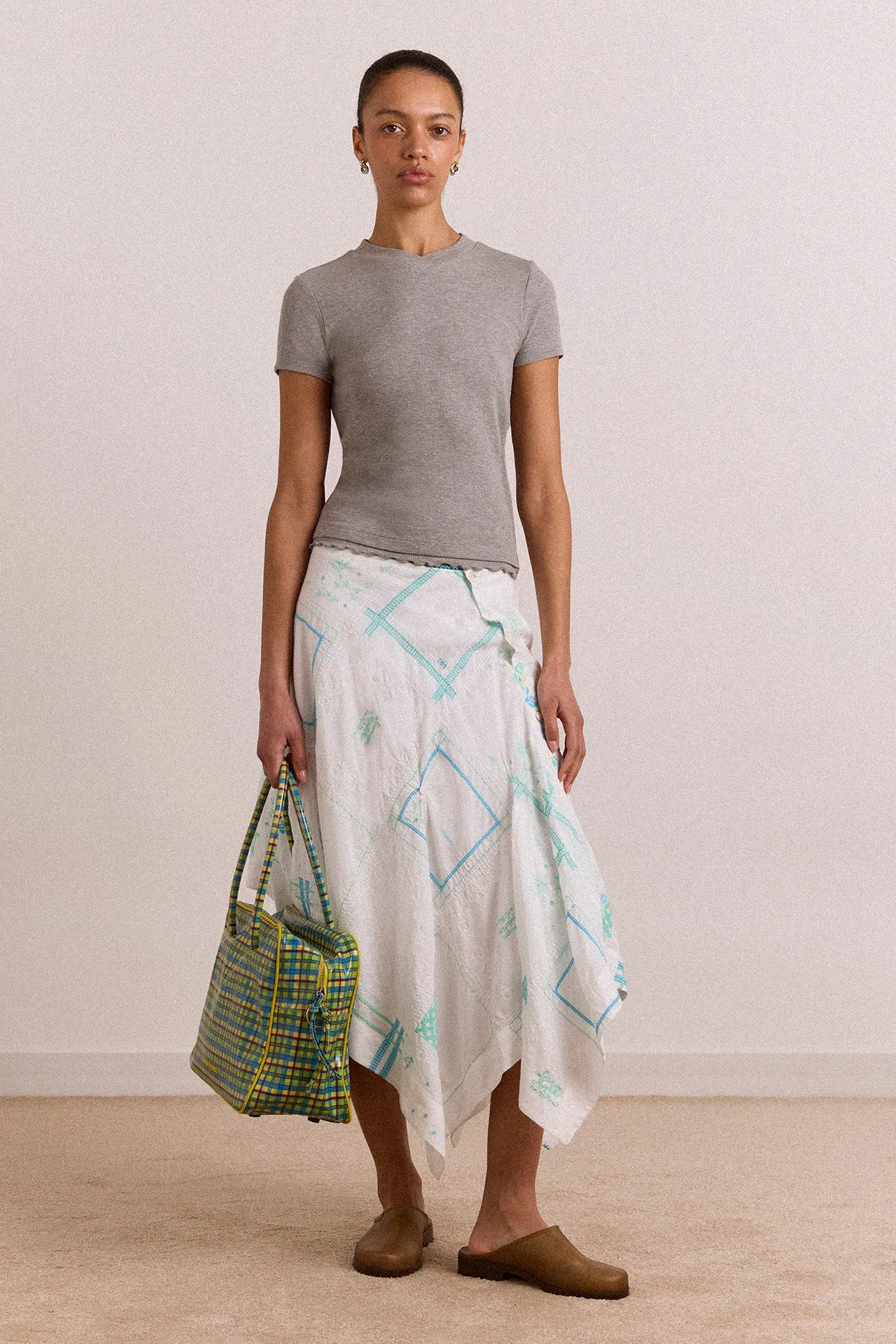 Zola Short Sleeve Tee - Grey Marl sold by Damson Madder product image thumbnail 3