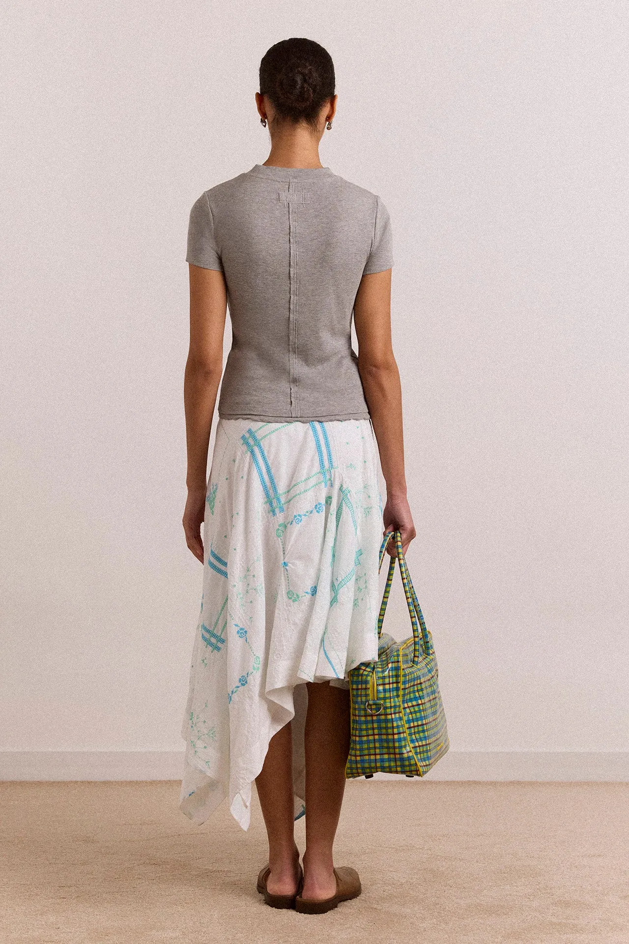 Zola Short Sleeve Tee - Grey Marl sold by Damson Madder product image thumbnail 5