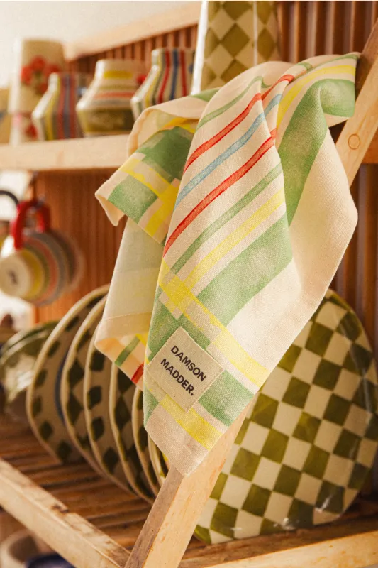 nonna's house - set of two tea towels made by Damson Madder