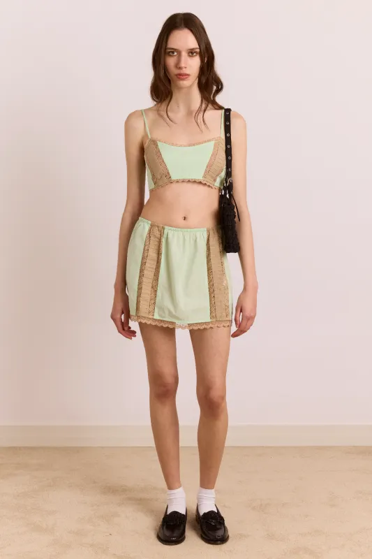 Addison Lace Bralette - Mint made by Damson Madder
