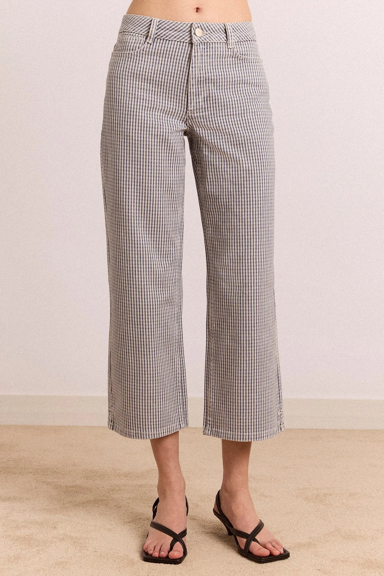 Anya Capri Jeans - Micro Check sold by Damson Madder