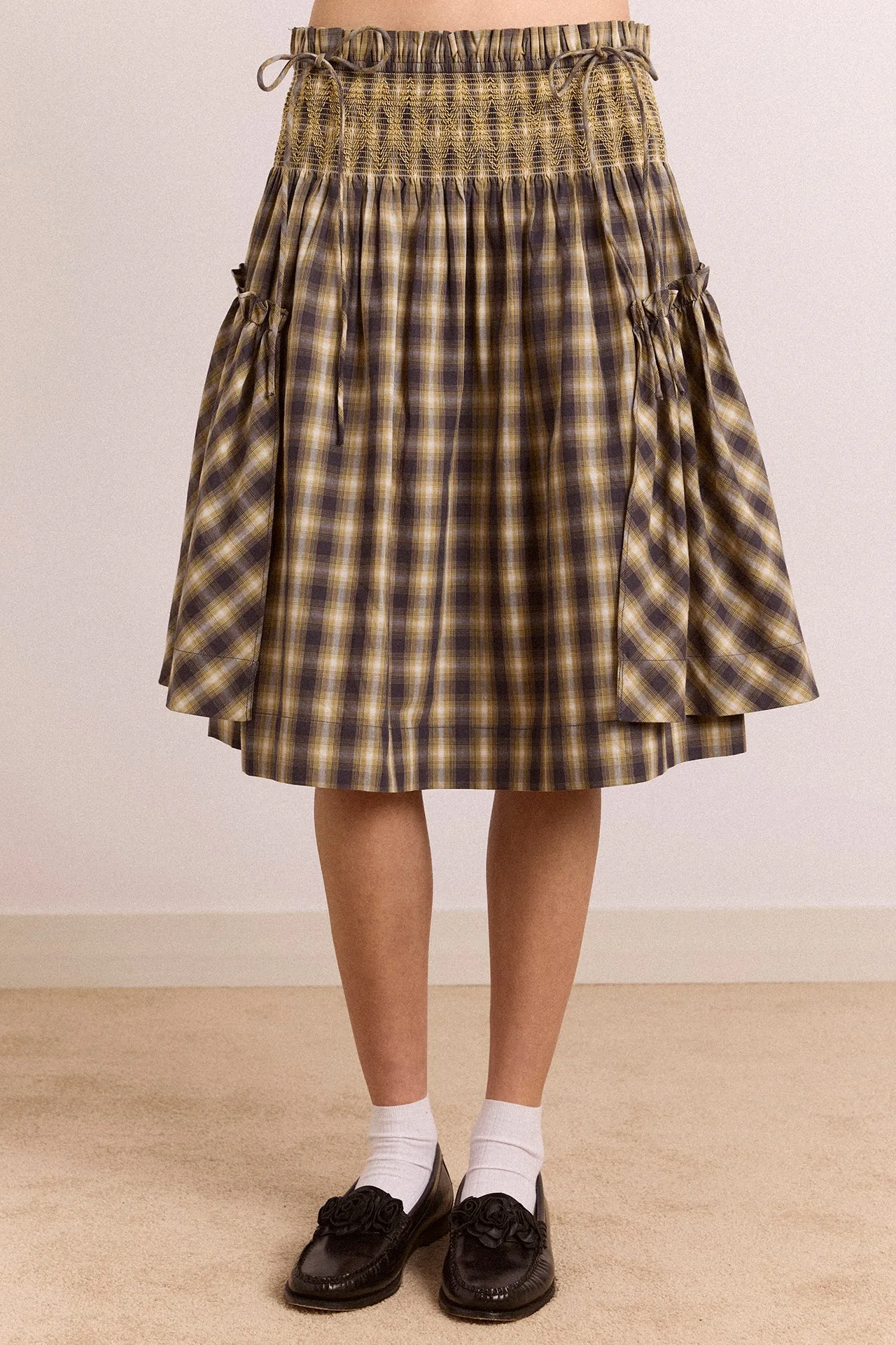 Lilo Mini Dress - Cardamon Check sold by Damson Madder product image thumbnail 2