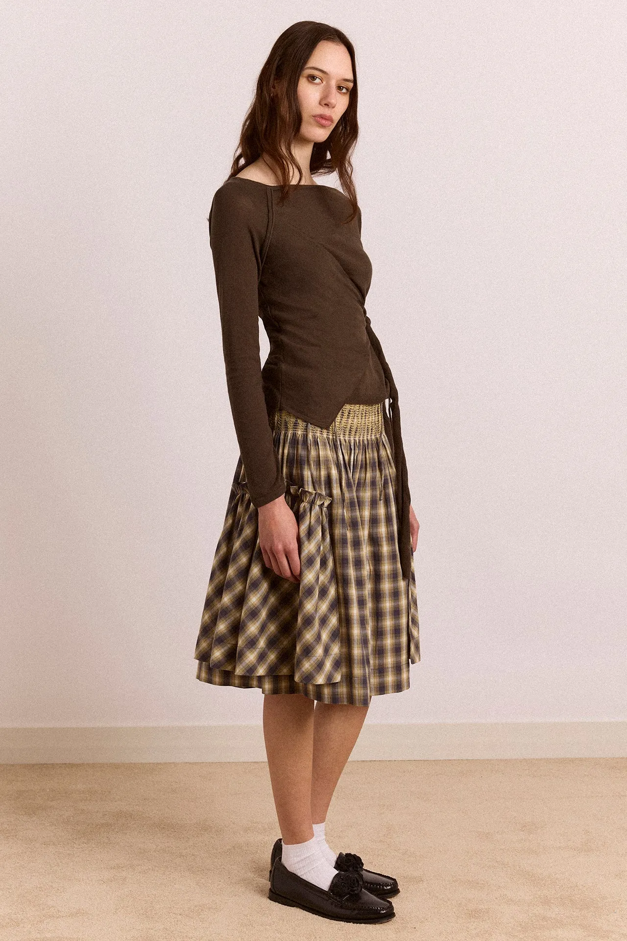 Lilo Mini Dress - Cardamon Check sold by Damson Madder product image thumbnail 5