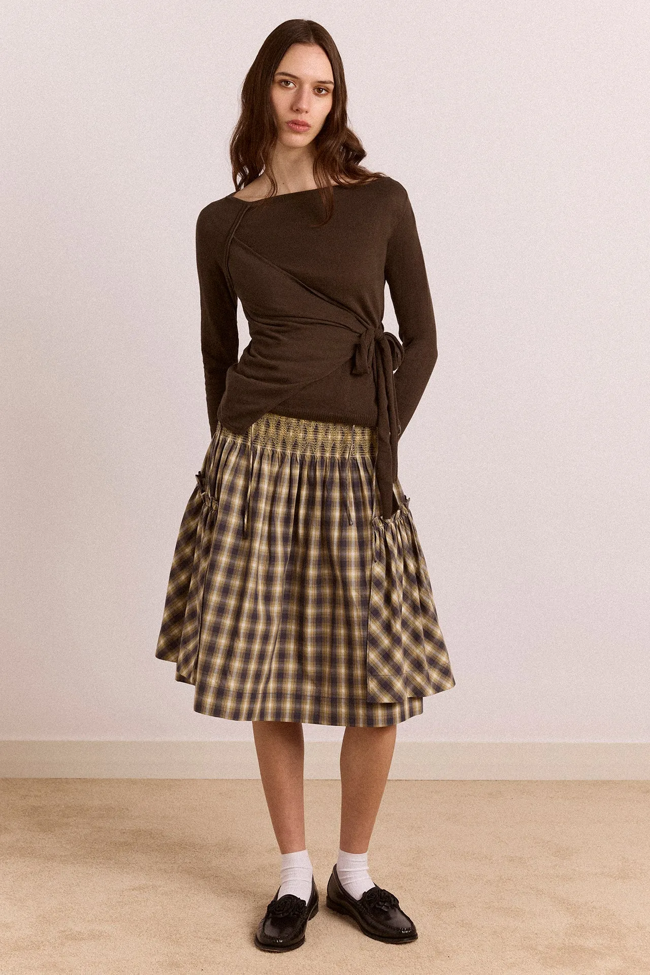 Lilo Mini Dress - Cardamon Check sold by Damson Madder product image thumbnail 3