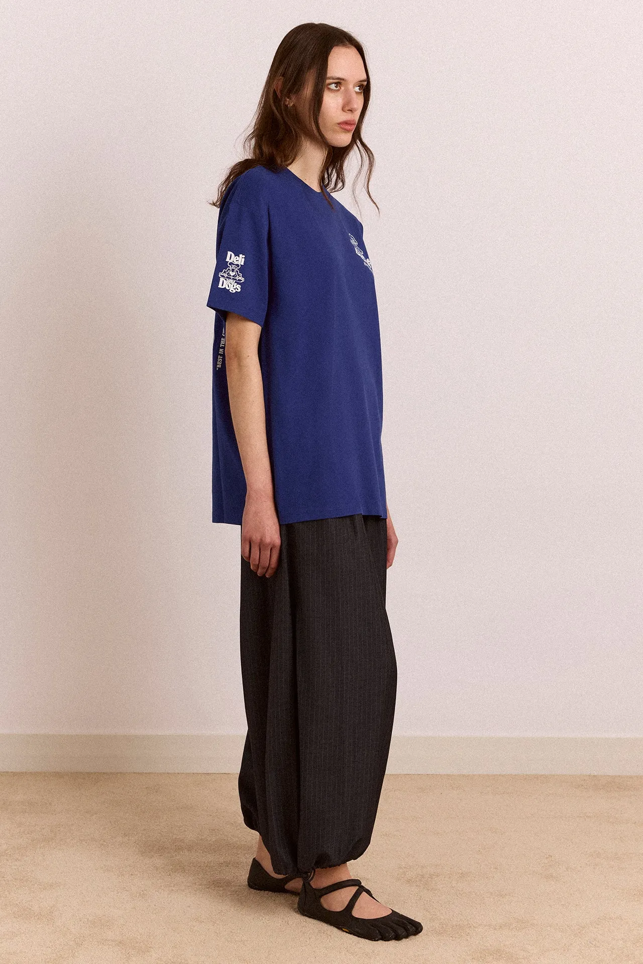 Deli Dog Ss Graphic Tee - Navy sold by Damson Madder product image thumbnail 4