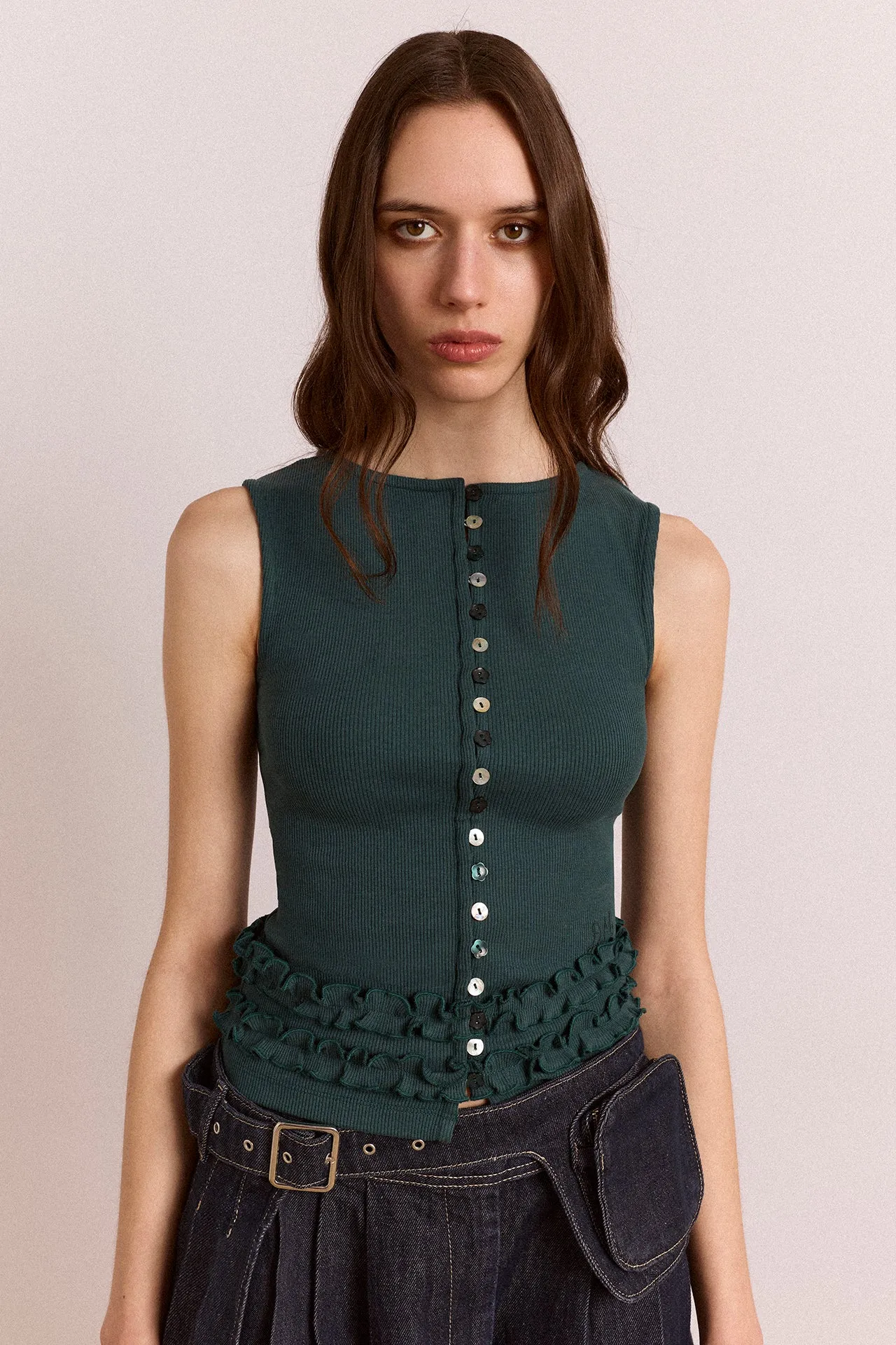 Ember Tank - Green sold by Damson Madder product image thumbnail 2