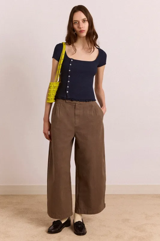 Posie Short Sleeve Top - Navy made by Damson Madder