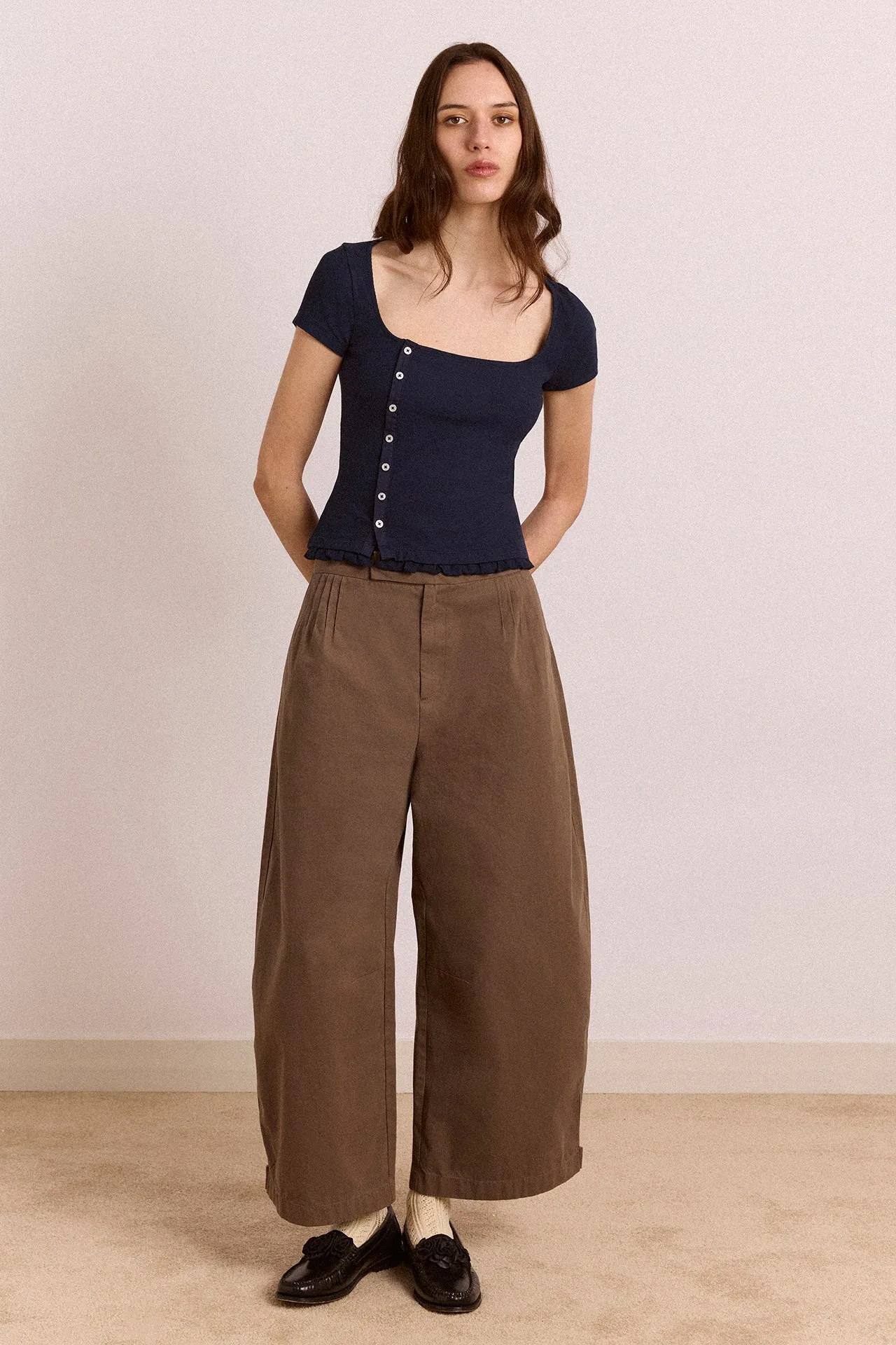 Posie Short Sleeve Top - Navy sold by Damson Madder product image thumbnail 3
