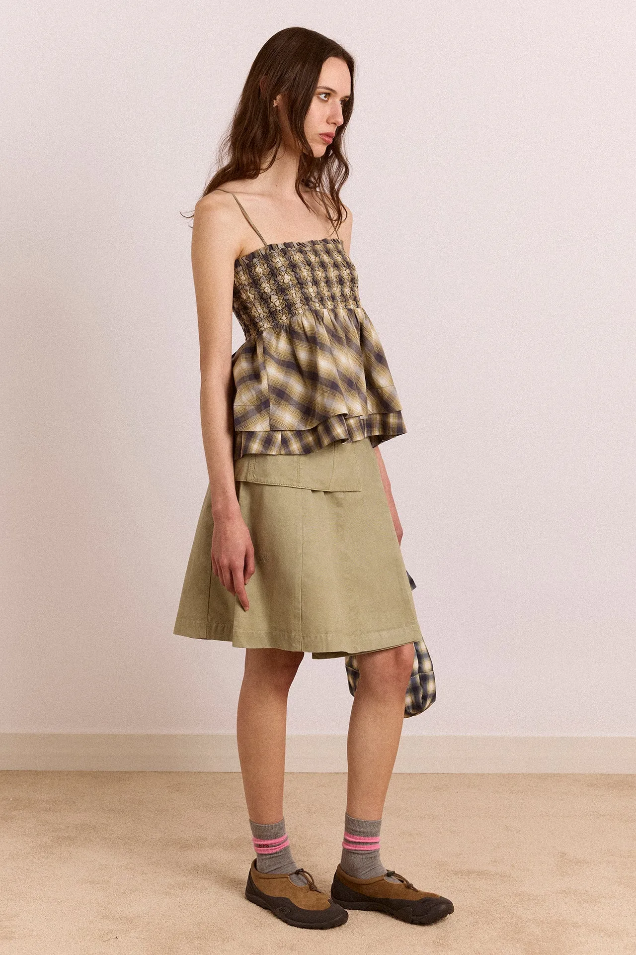 Azalea Cami - Cardamon Mix Check sold by Damson Madder product image thumbnail 2