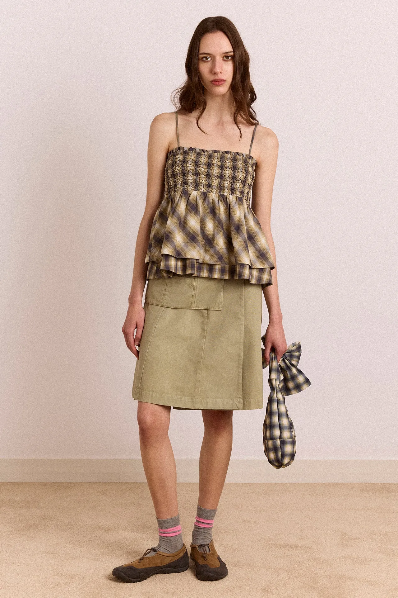Azalea Cami - Cardamon Mix Check sold by Damson Madder product image thumbnail 3