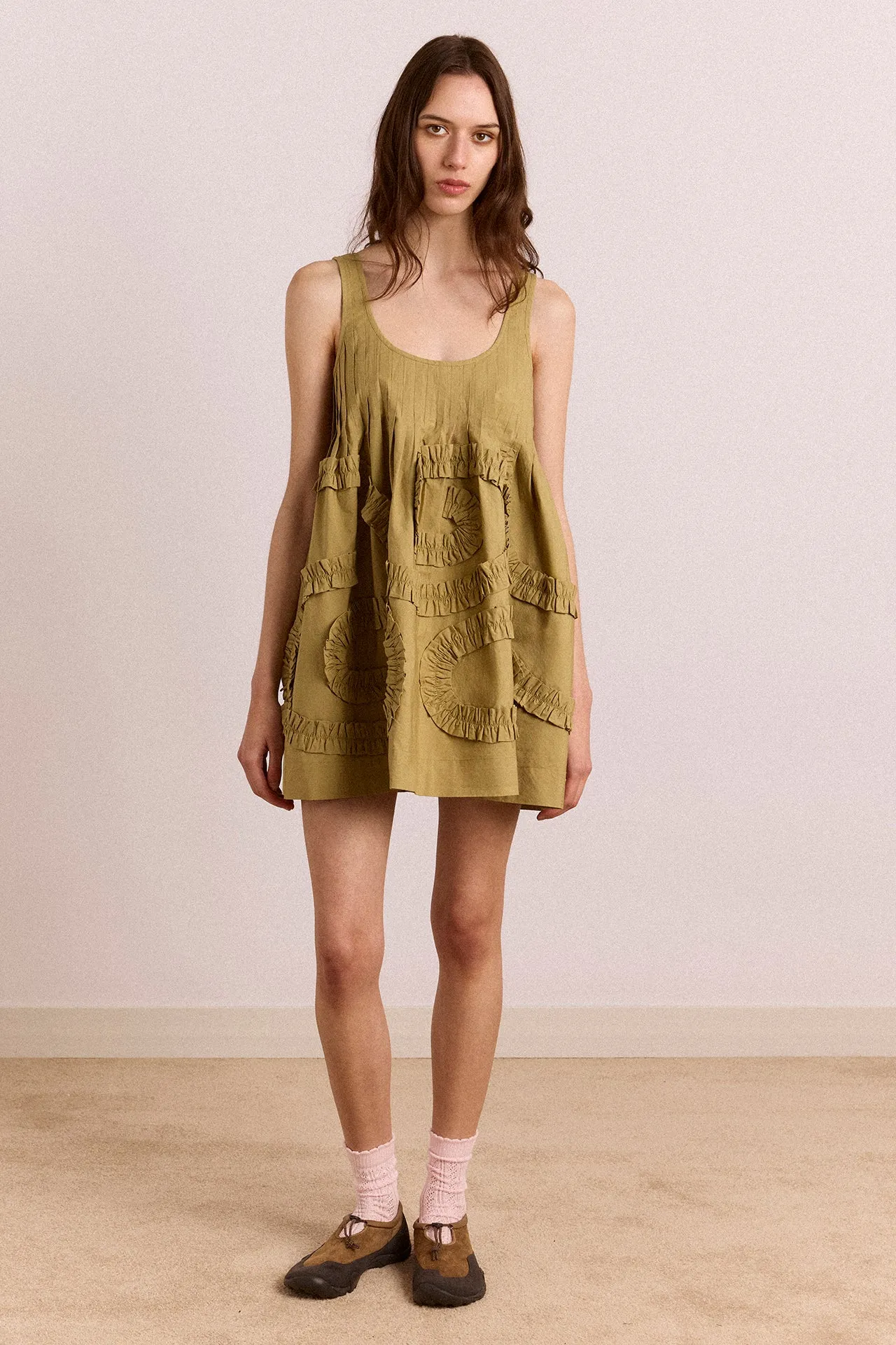 Stella Mini Dress - Green sold by Damson Madder product image thumbnail 3