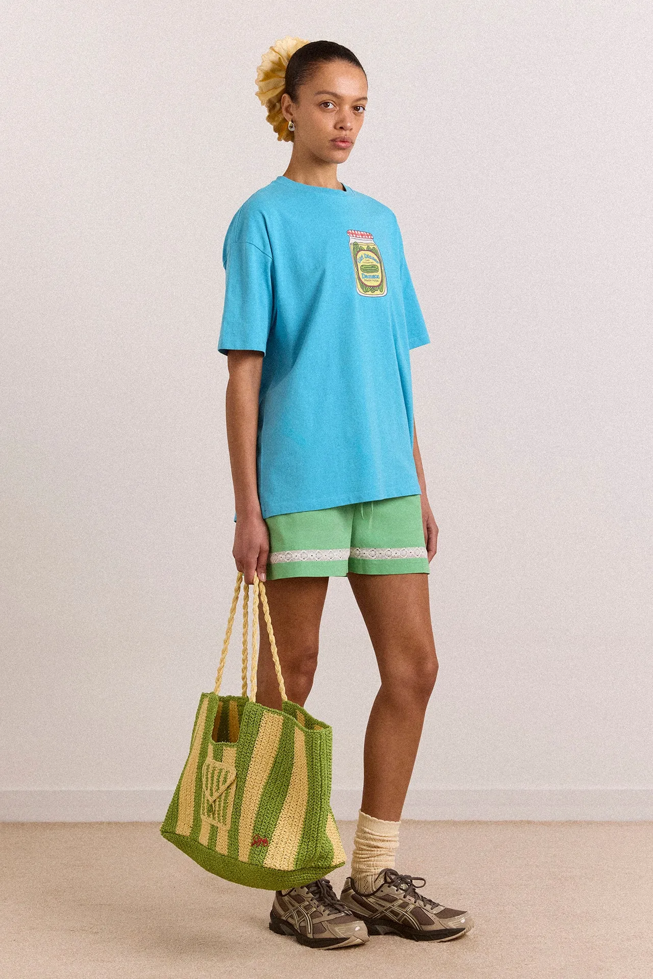 Snack Plate Graphic Tee - Blue sold by Damson Madder product image thumbnail 3