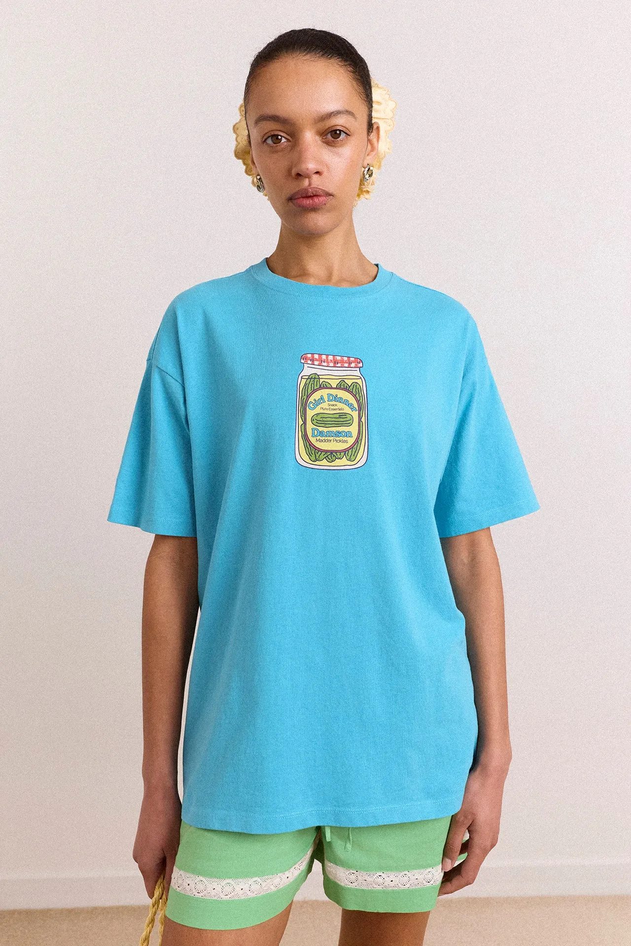 Snack Plate Graphic Tee - Blue sold by Damson Madder product image thumbnail 2