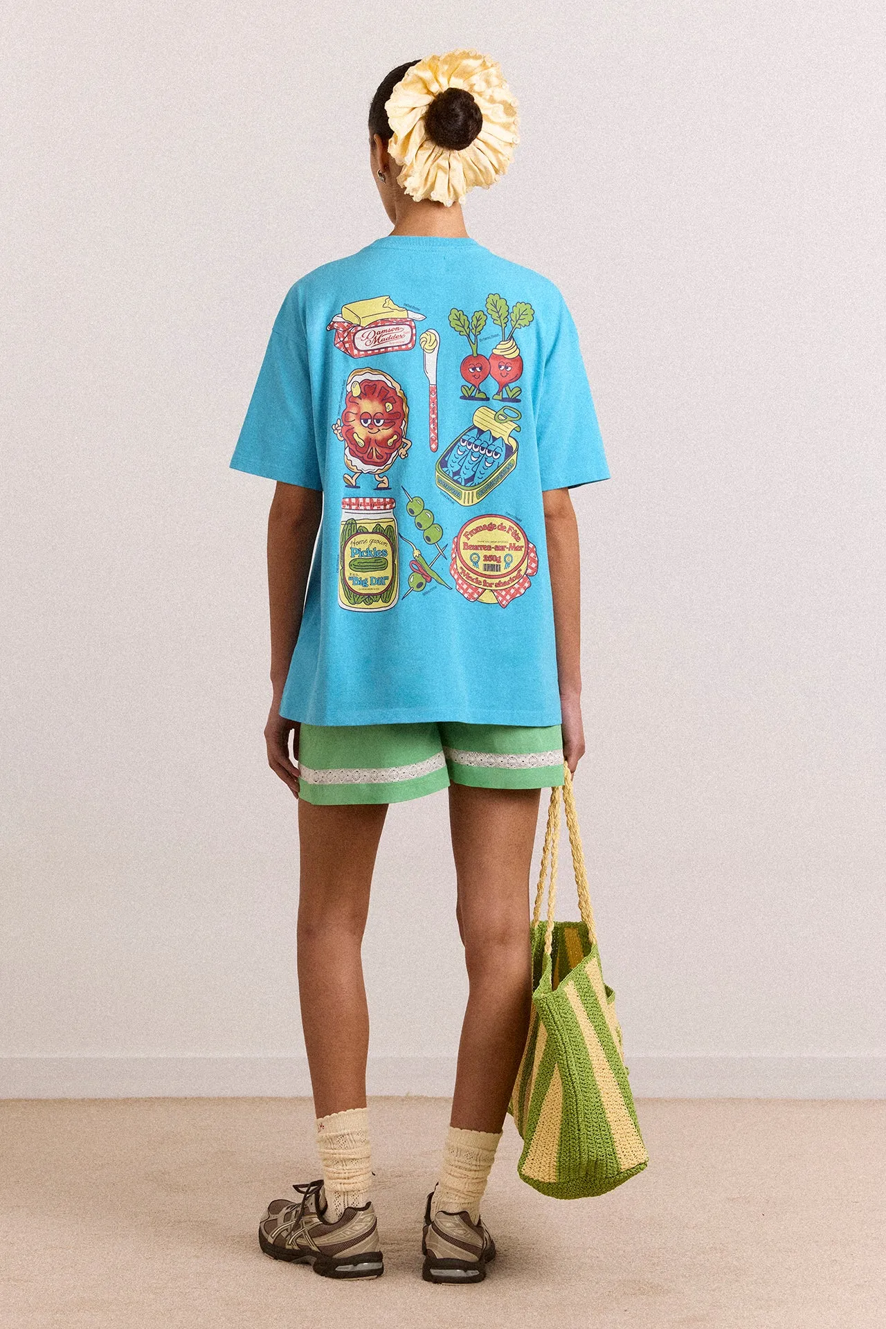 Snack Plate Graphic Tee - Blue sold by Damson Madder product image thumbnail 5