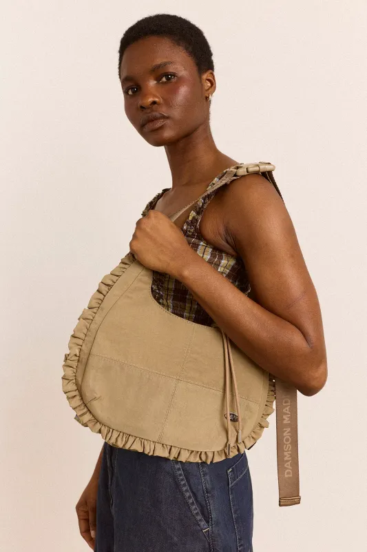 Ziggy Frill Bag In Sand made by Damson Madder