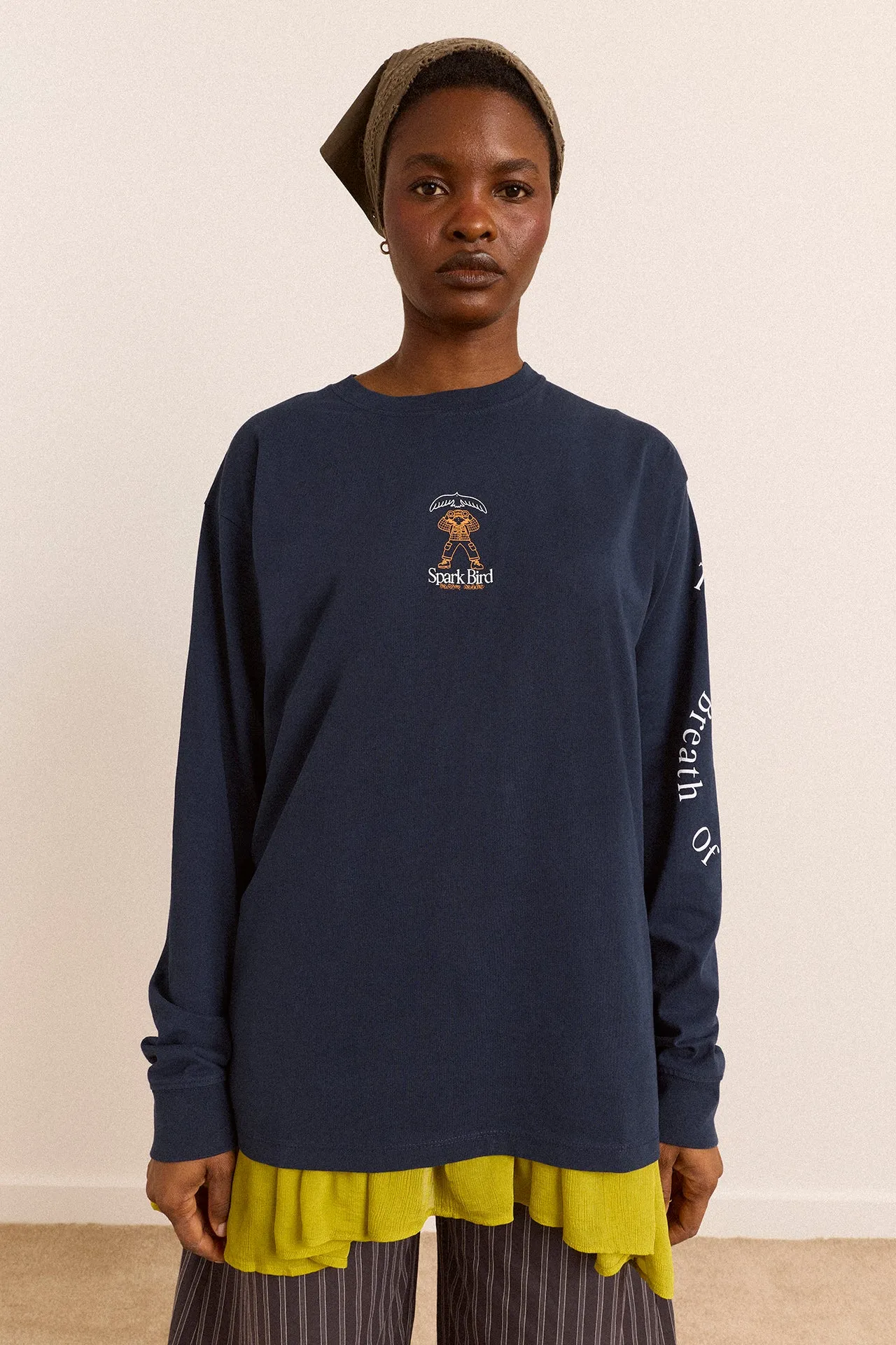 Gone Rambling Long Sleeve Graphic Tee - Blue sold by Damson Madder product image thumbnail 2