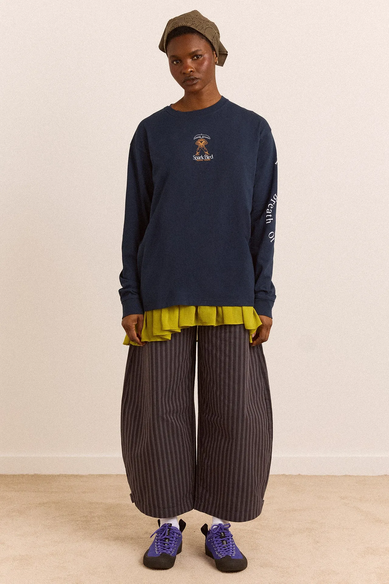 Gone Rambling Long Sleeve Graphic Tee - Blue sold by Damson Madder product image thumbnail 3