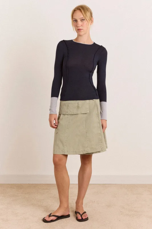 Maven Sheer Top - Navy made by Damson Madder