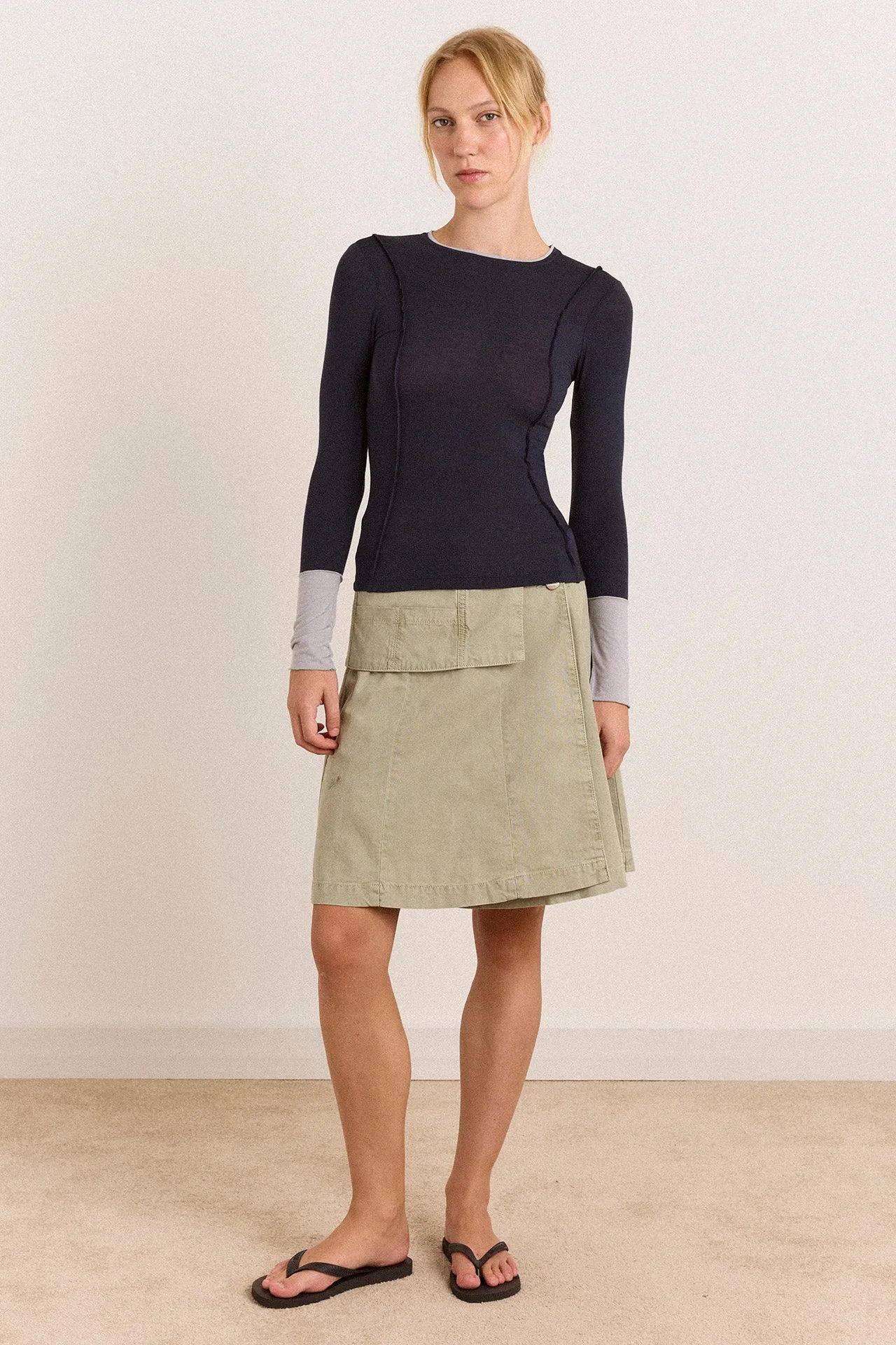 Maven Sheer Top - Navy sold by Damson Madder