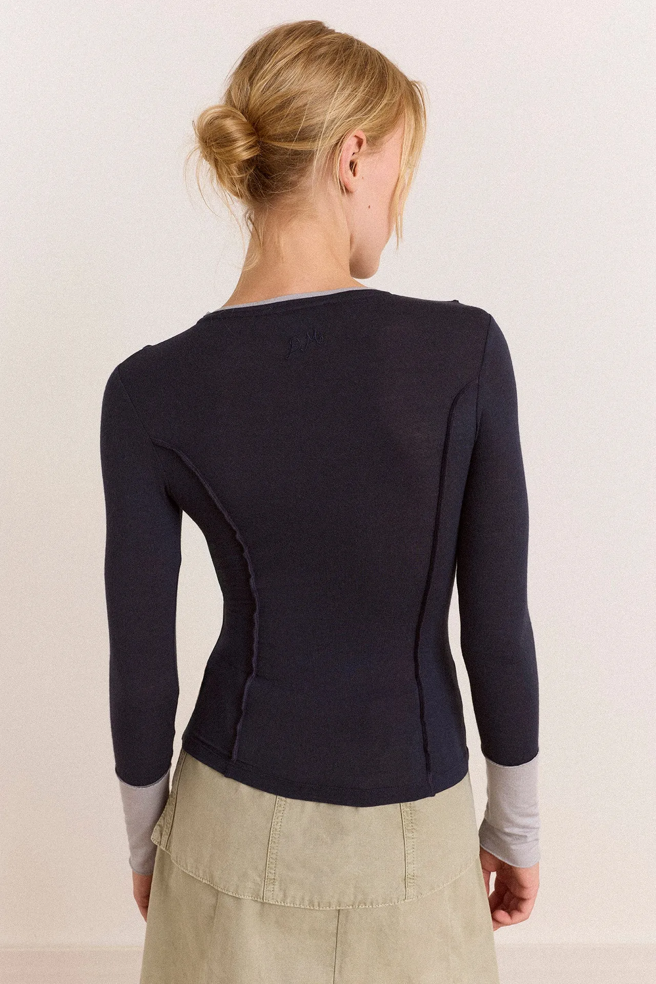 Maven Sheer Top - Navy sold by Damson Madder product image thumbnail 5