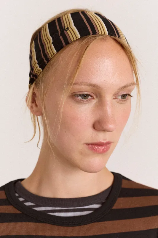 Stripe Headband - Chestnut Stripe made by Damson Madder