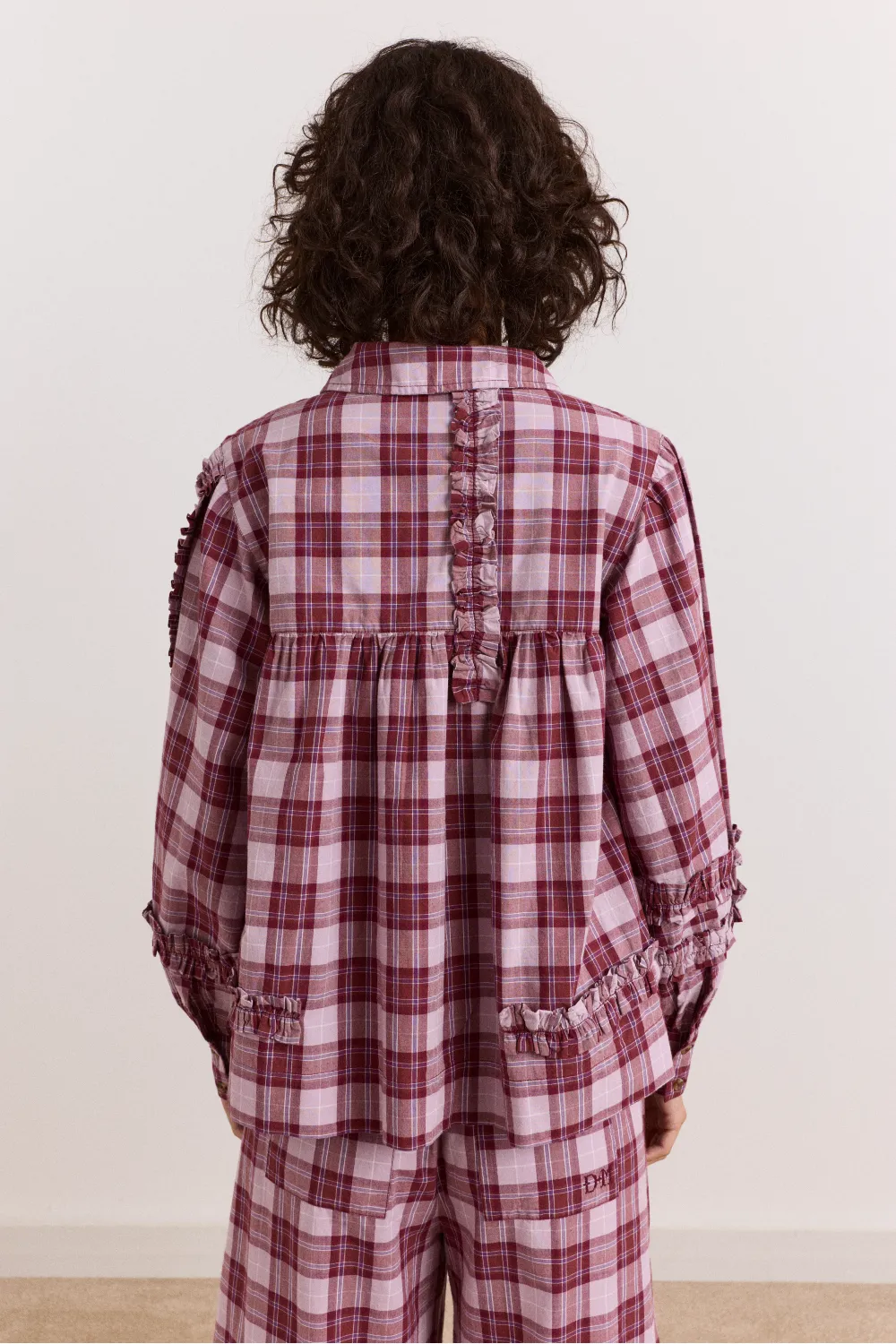 Elio Pyjama Set - Berry Lilac Check sold by Damson Madder product image thumbnail 5