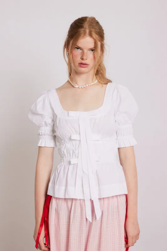 bianca blouse - white sold by Damson Madder