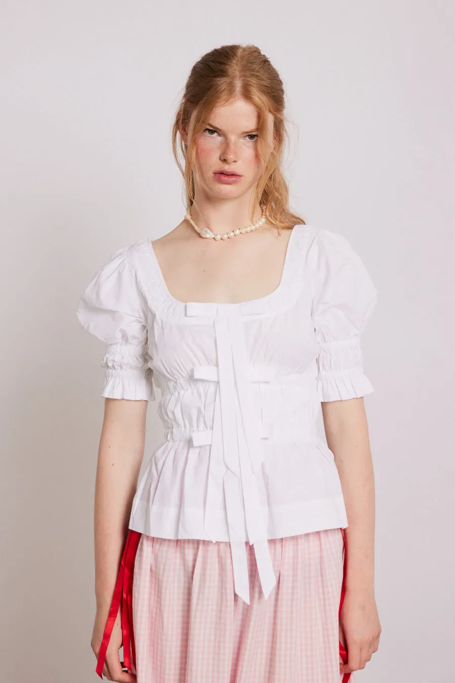 bianca blouse - white sold by Damson Madder