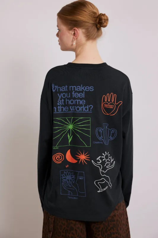 at home ls tee sold by Damson Madder