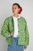 macy quilted jacket - green floral sold by Damson Madder