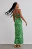 mae fruit label jacquard midi dress sold by Damson Madder