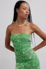 mae fruit label jacquard midi dress sold by Damson Madder